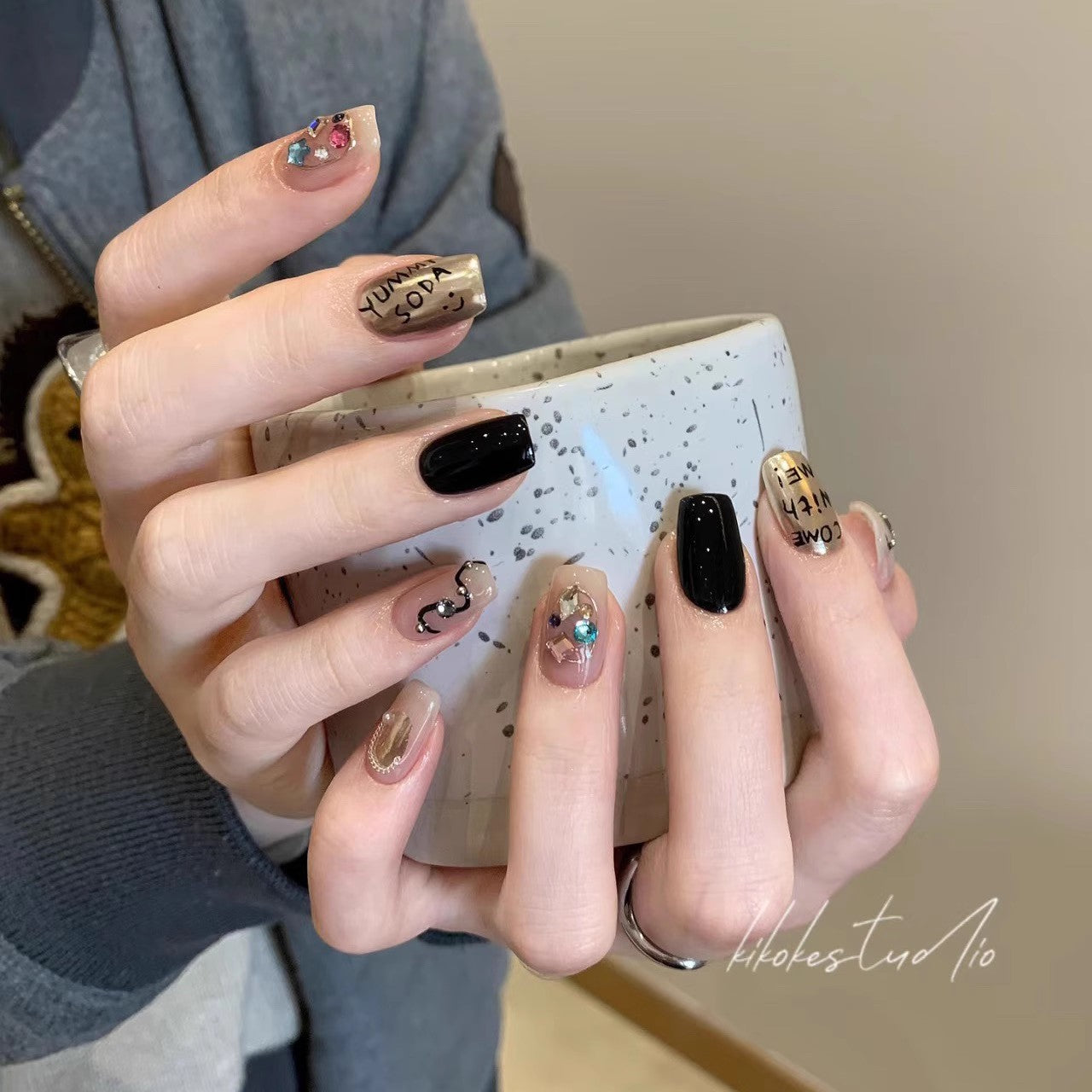 <#28>2024 new nail art, wearing nail removable nail stickers lnstagram style