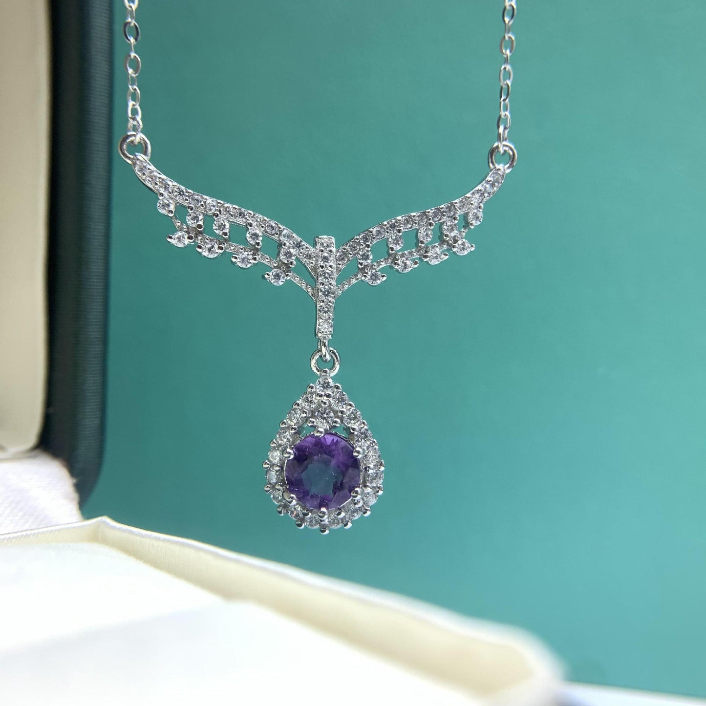 【#N07】925 Sterling Silver Moissanite Necklaces