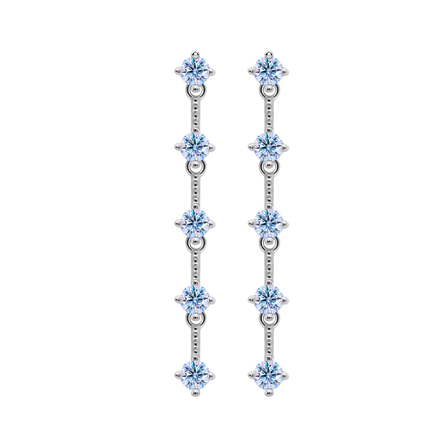 【#E19】925 Sterling Silver Moissanite Earrings