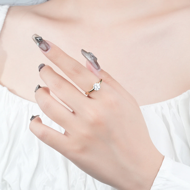 【#R33】( angel eye)925 Sterling Silver Moissanite Rings