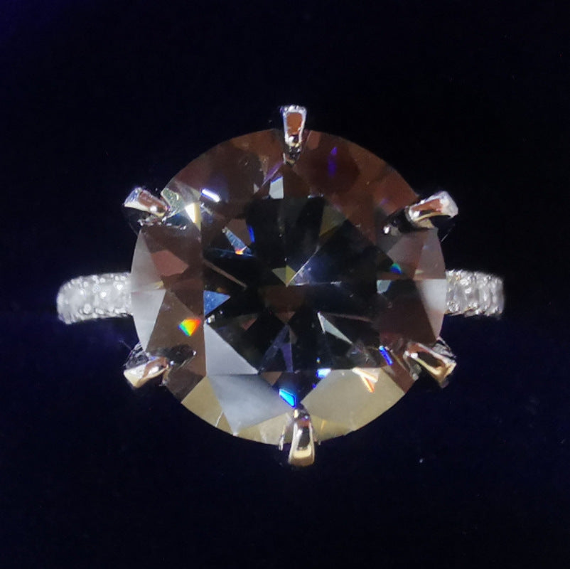 【#R37】(amazing 5ct) 925 Sterling Silver Moissanite Rings