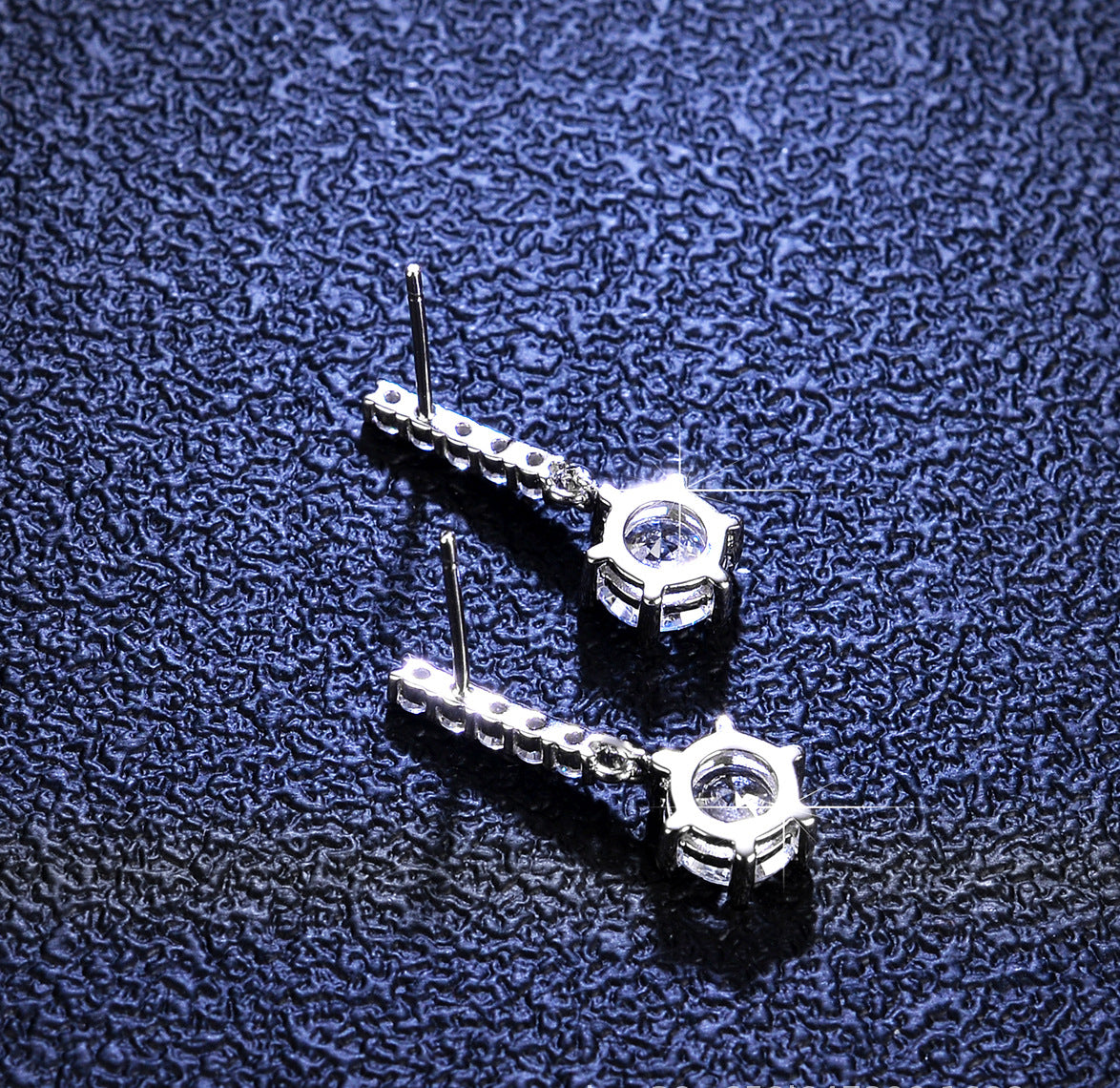 【#E03】925 Sterling Silver Moissanite Earrings