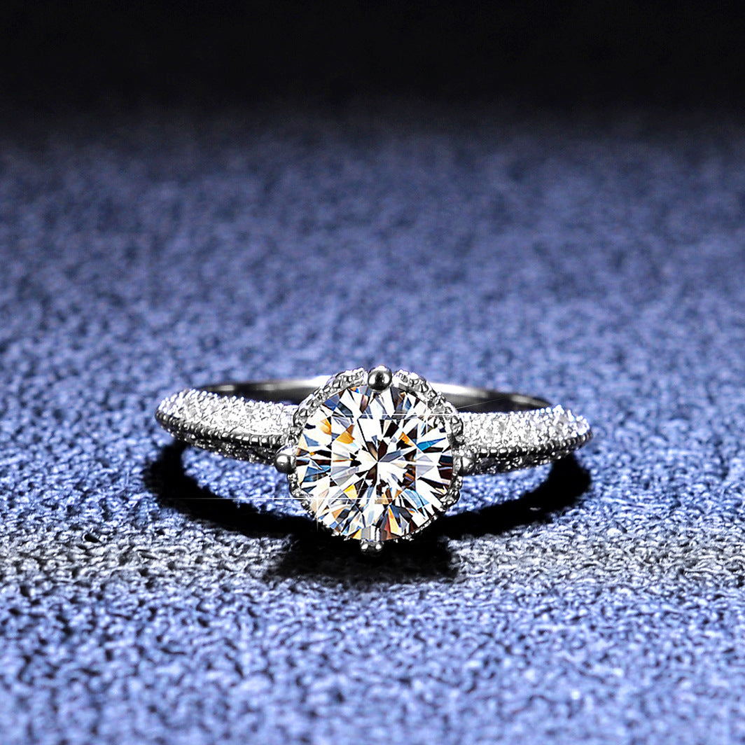 【#R02】(Angel Wings)925 Sterling Silver Moissanite Rings