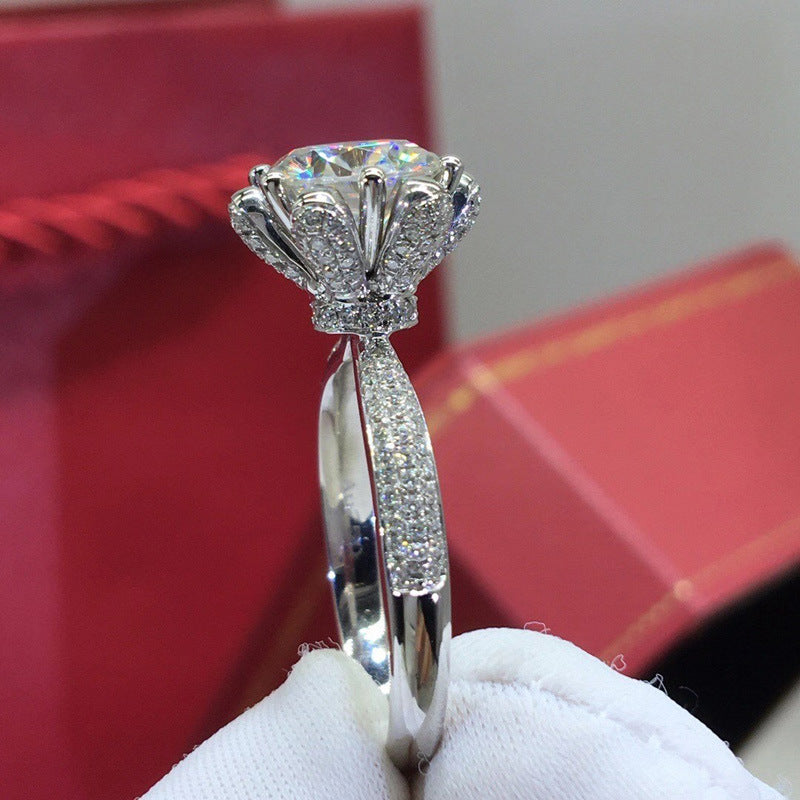 【#R30】(Snow queen)925 Sterling Silver Moissanite Rings