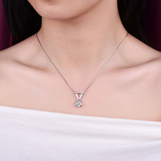 【#N17】925 Sterling Silver Moissanite Necklaces