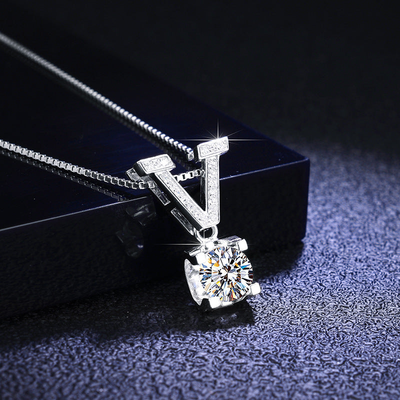 【#N17】925 Sterling Silver Moissanite Necklaces