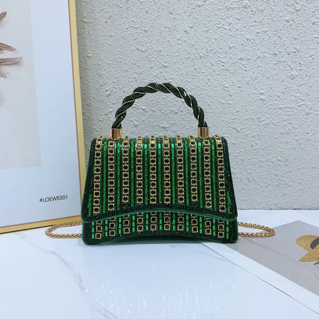 【#PQ16】Newest Fashionable crystal bags