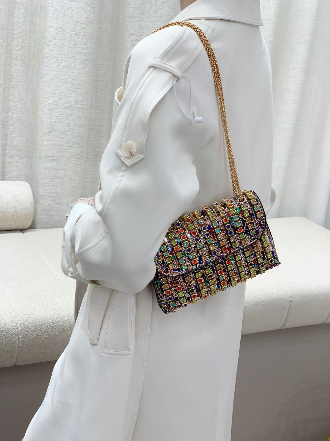 【#PQ17】Newest Fashionable crystal bags