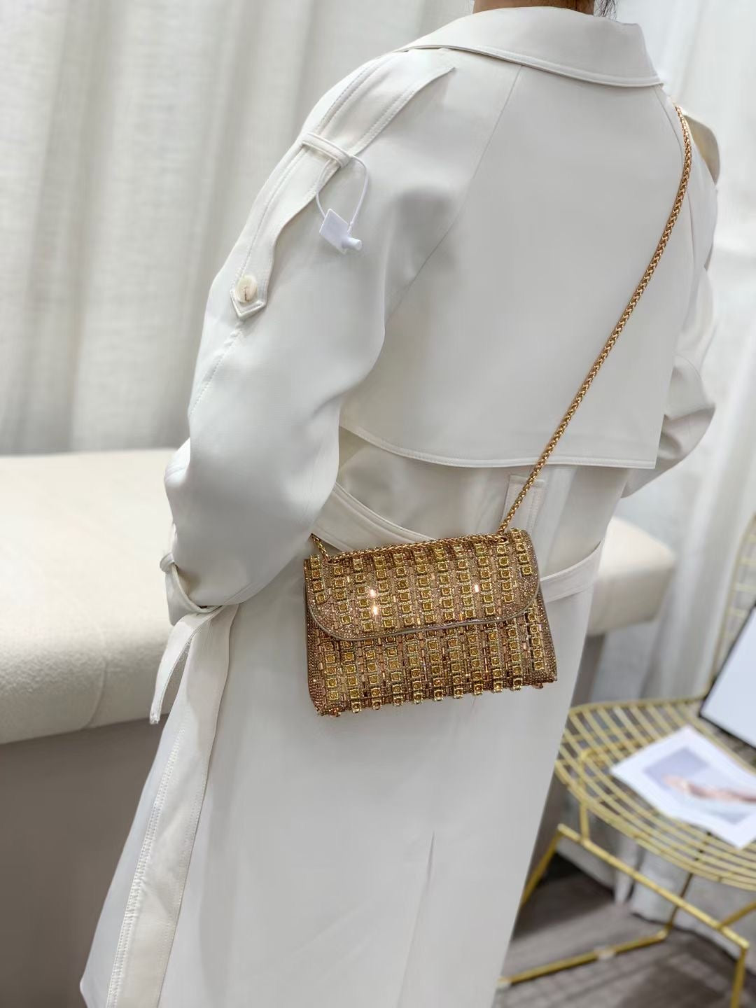【#PQ17】Newest Fashionable crystal bags