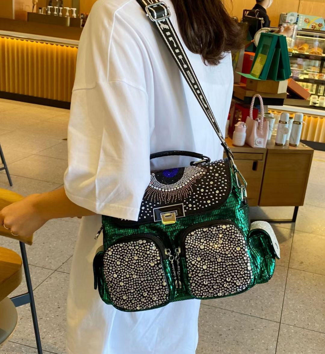 【#PQ20】Newest Fashionable crystal bags