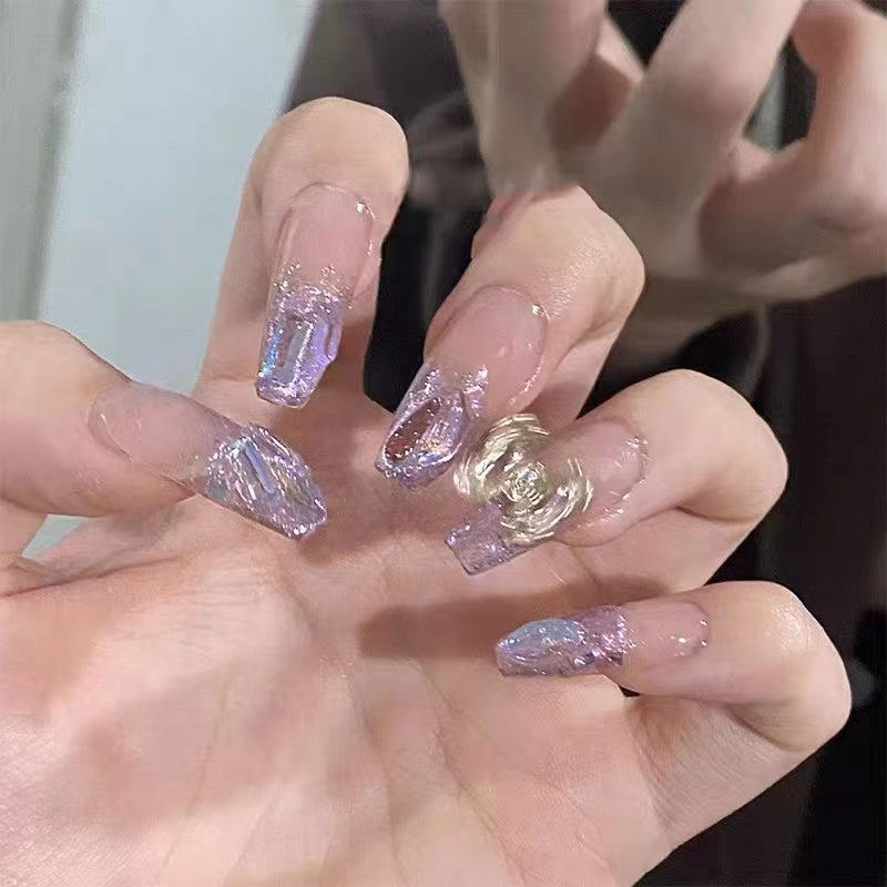 <#19>2024 new nail art, wearing nail removable nail stickers lnstagram style