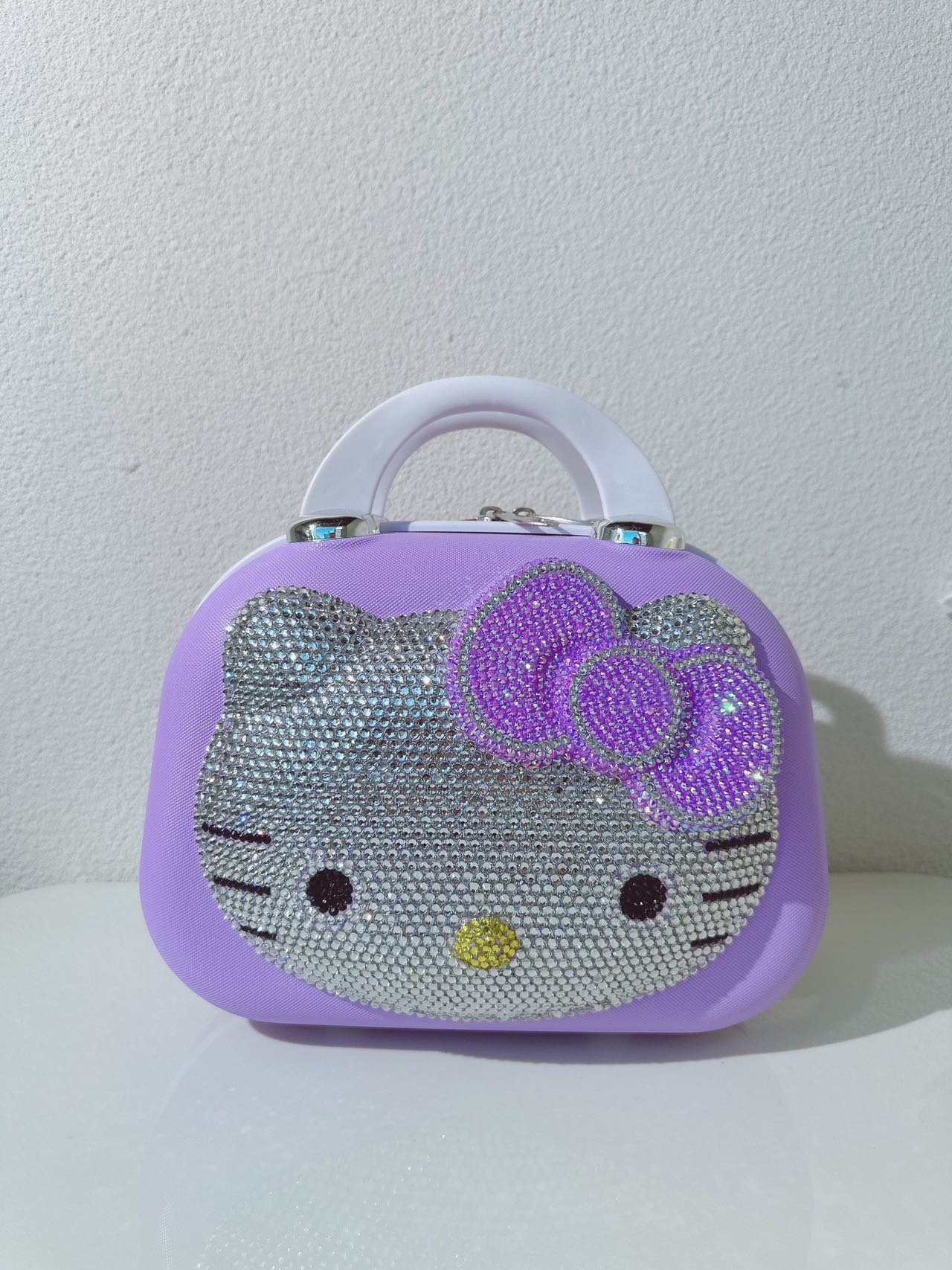 Hello kitty bling hand-made rhinestones Makeup case travel case