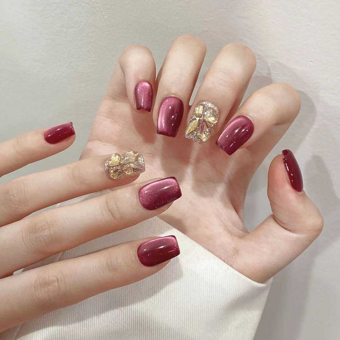 <#21>2024 new nail art, wearing nail removable nail stickers lnstagram style