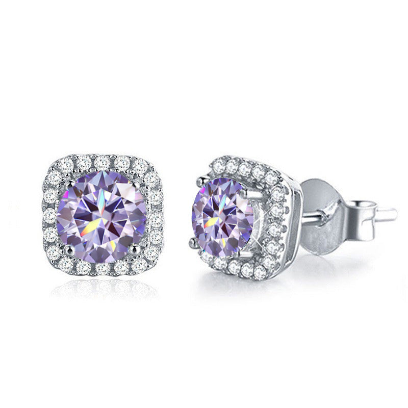 【#E12】925 Sterling Silver Moissanite Earrings
