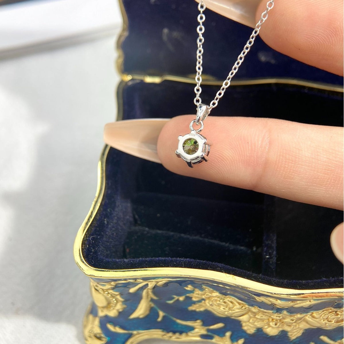 【#N11】925 Sterling Silver Moissanite Necklaces