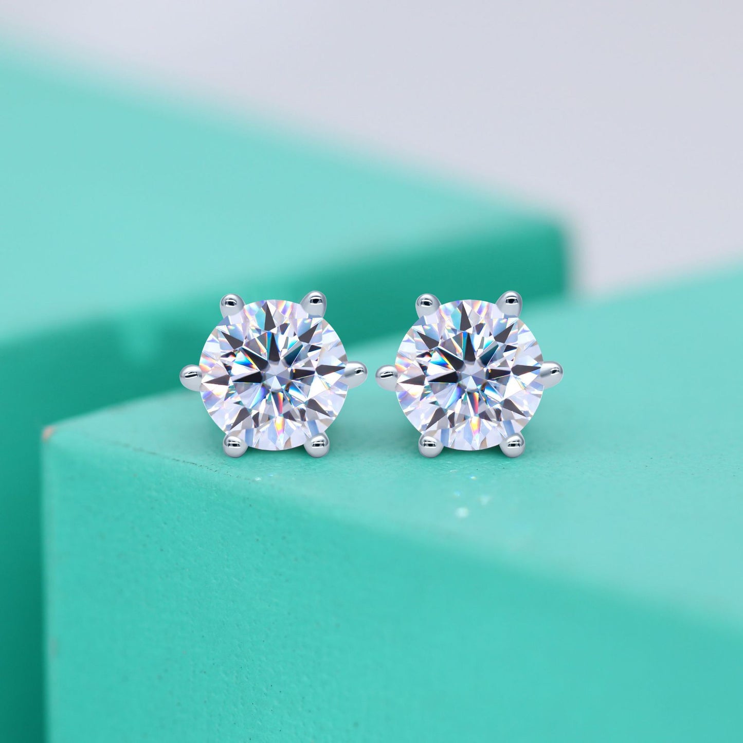 【#E14】925 Sterling Silver Moissanite Earrings