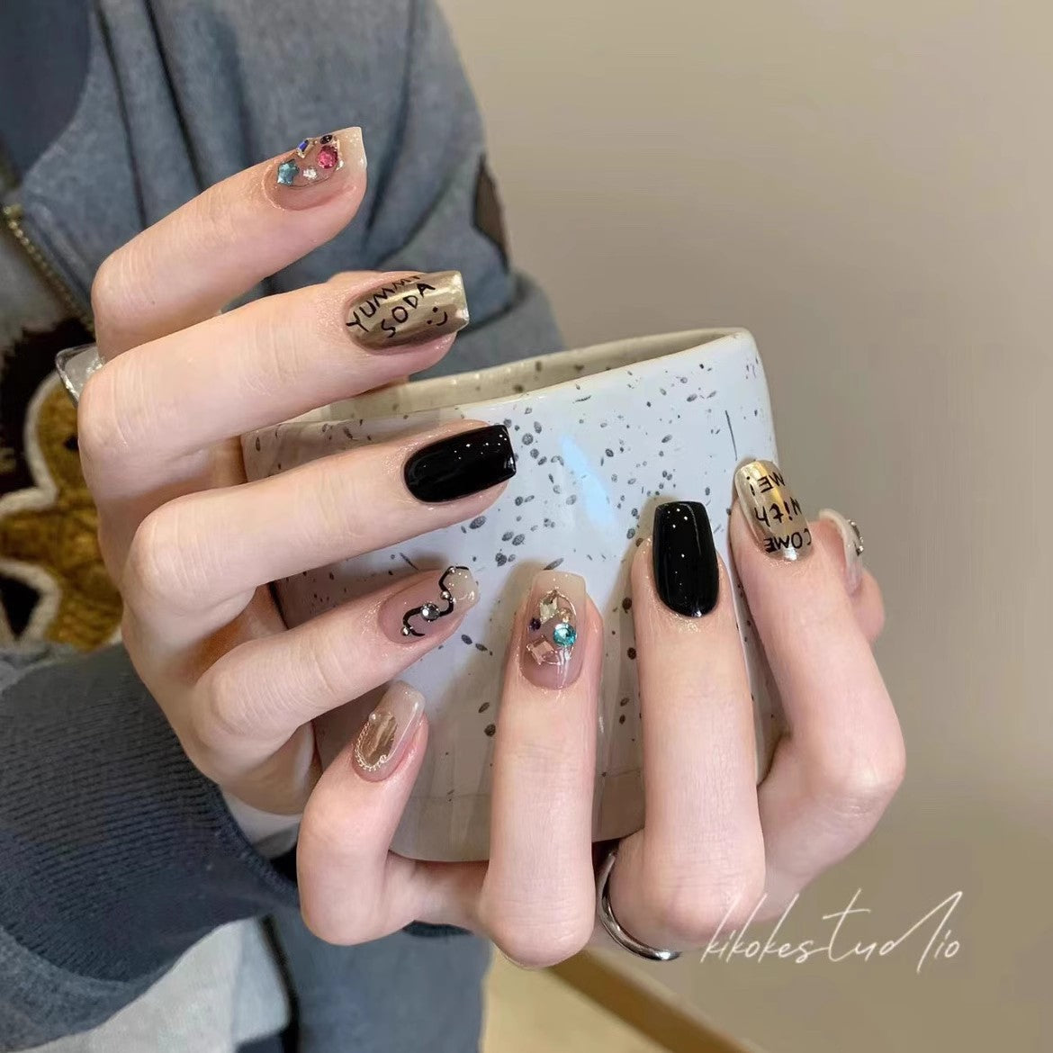 <#28>2024 new nail art, wearing nail removable nail stickers lnstagram style
