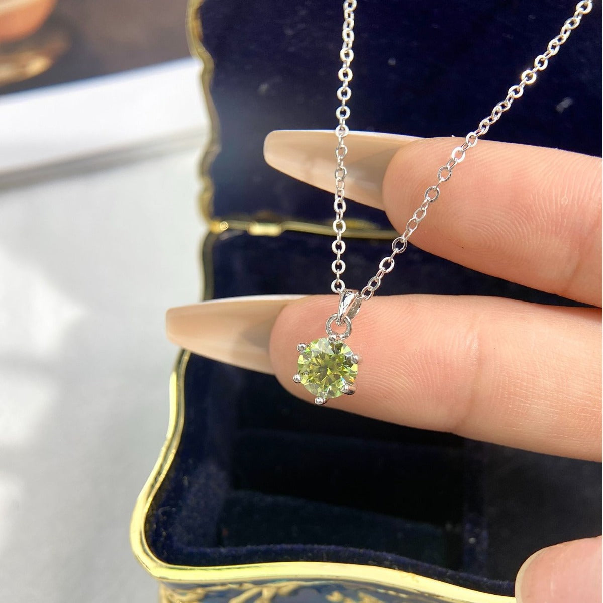 【#N11】925 Sterling Silver Moissanite Necklaces