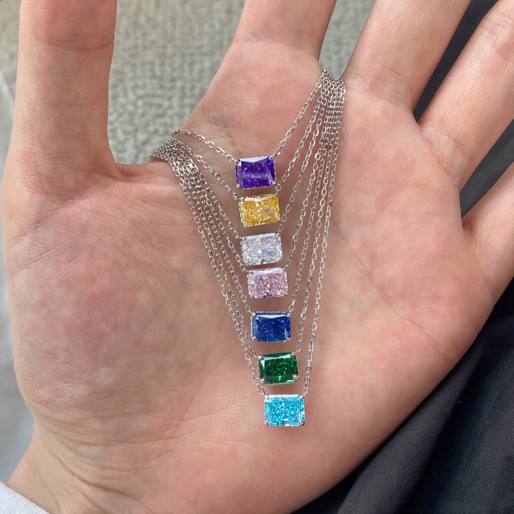 【#N16】925 Sterling Silver Moissanite Necklaces