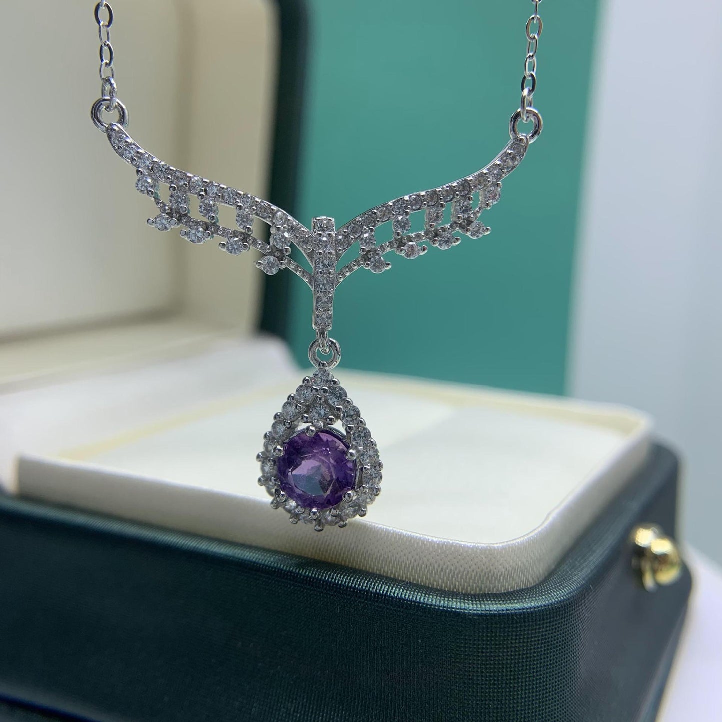 【#N07】925 Sterling Silver Moissanite Necklaces
