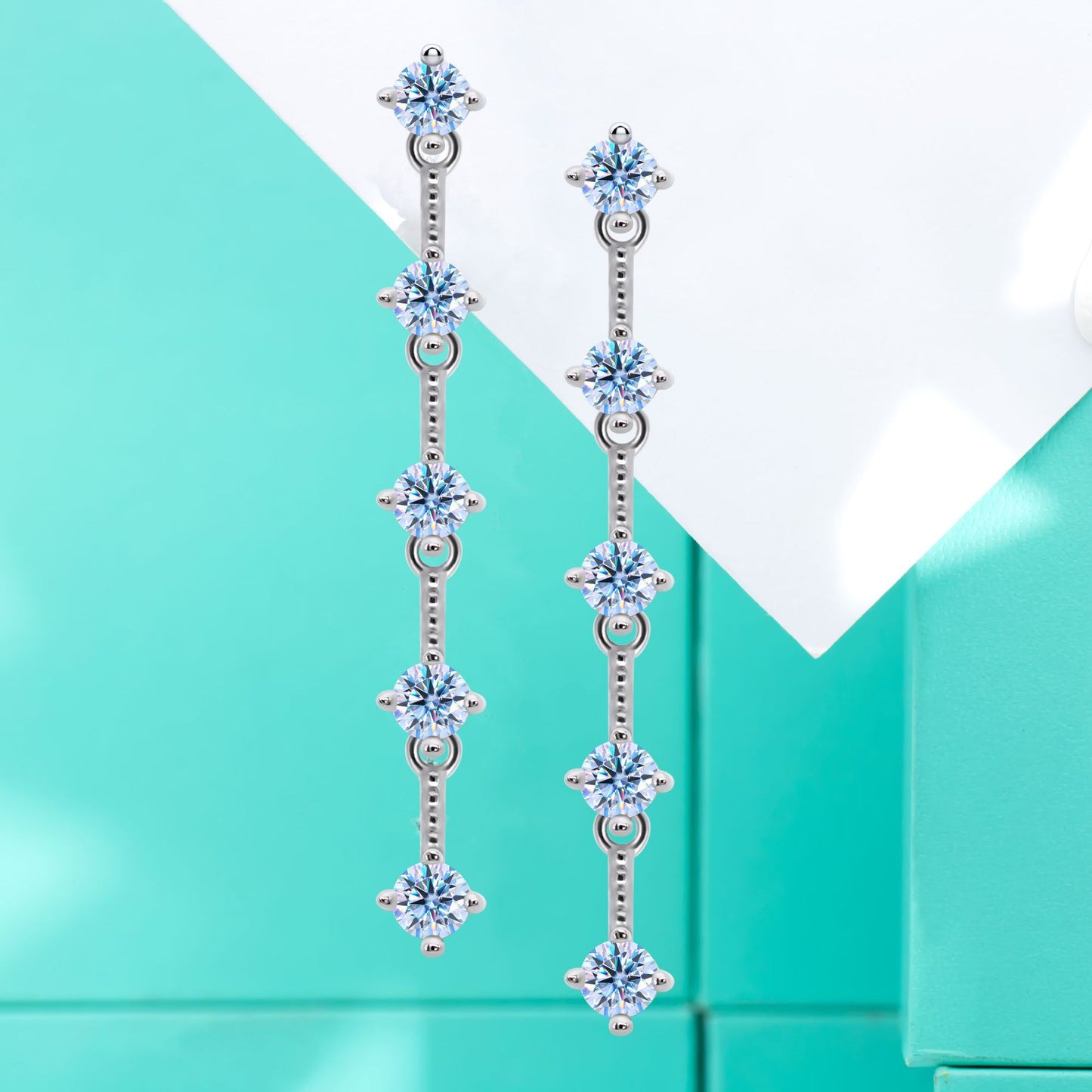 【#E19】925 Sterling Silver Moissanite Earrings