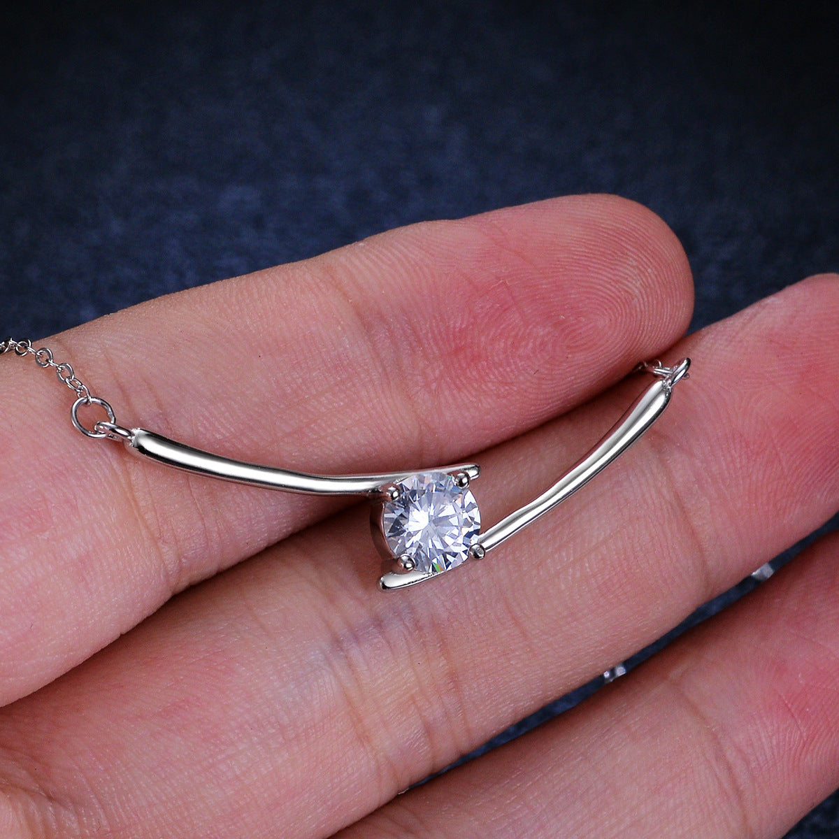 【#N21】925 Sterling Silver Moissanite Necklaces