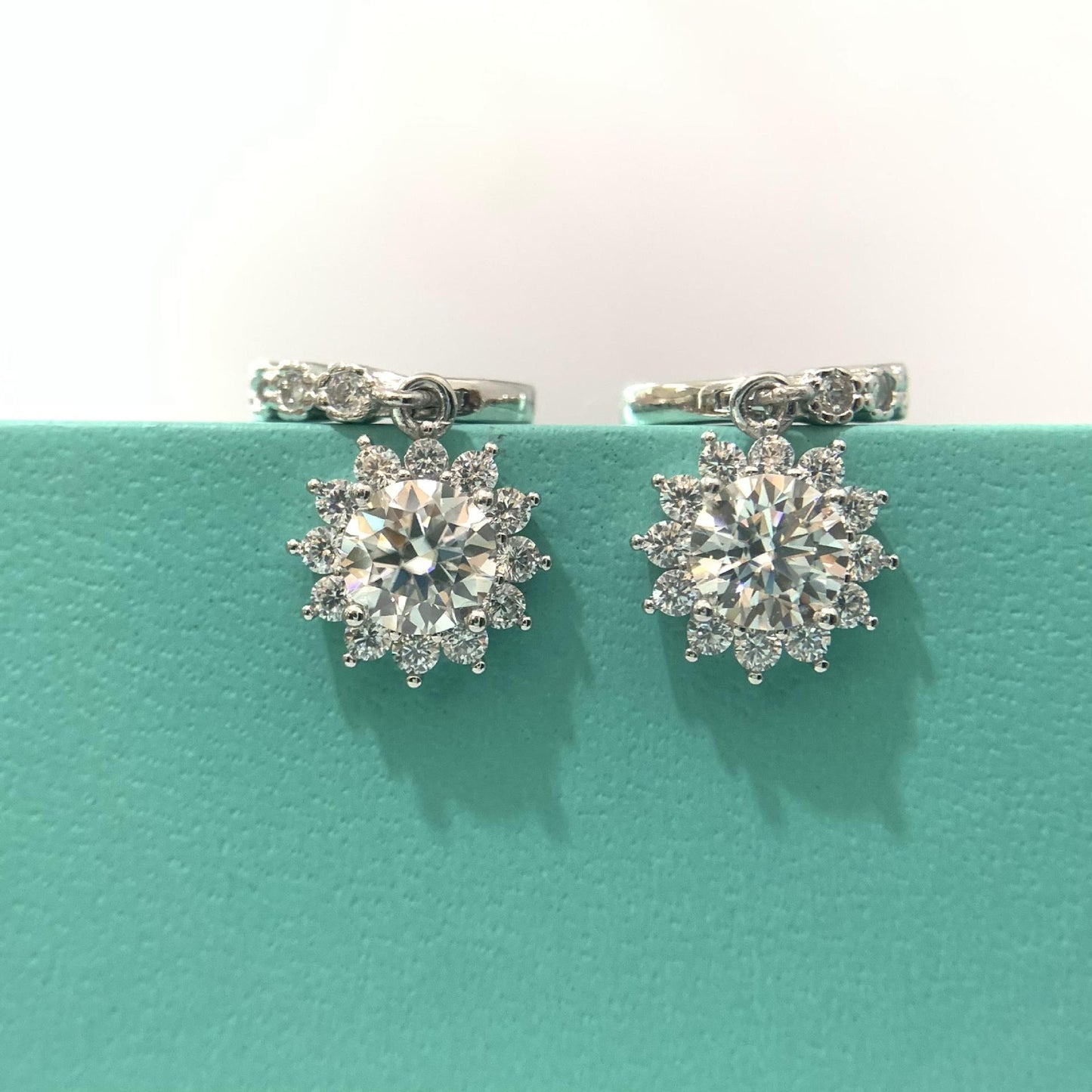 【#E16】925 Sterling Silver Moissanite Earrings