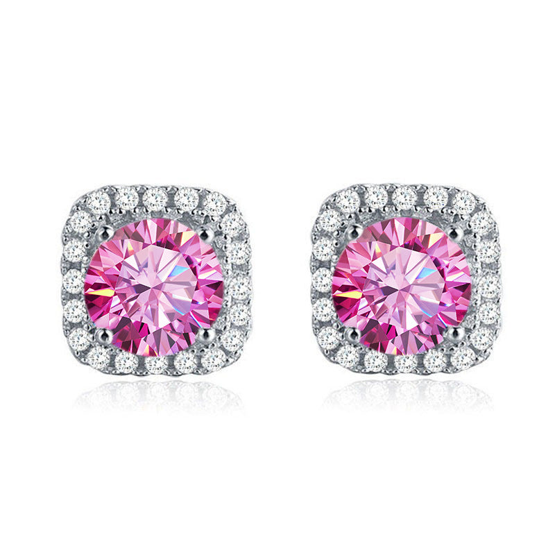 【#E12】925 Sterling Silver Moissanite Earrings