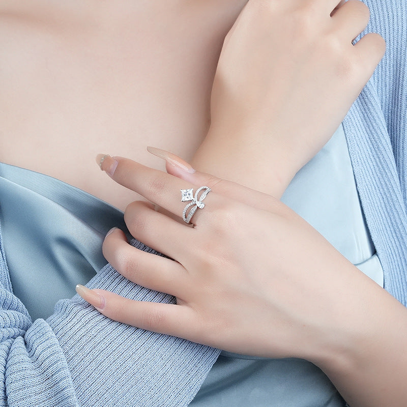 【#R40】 925 Sterling Silver Moissanite Rings