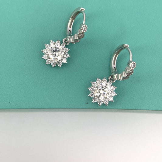 【#E16】925 Sterling Silver Moissanite Earrings