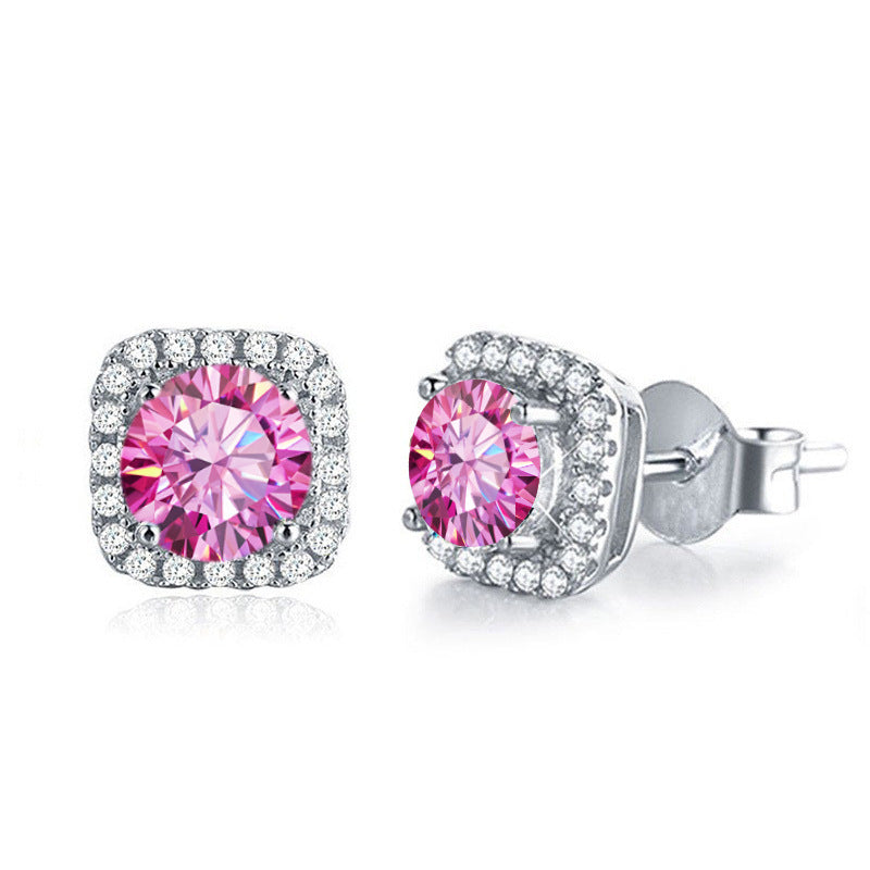 【#E12】925 Sterling Silver Moissanite Earrings