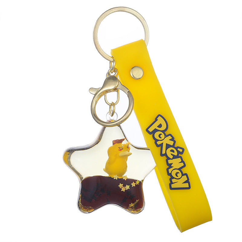 Reachable duck keychain cartoon diamond-encrusted doll key chain cute girl backpack pendant