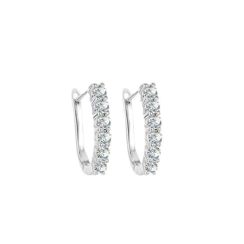 【#E15】925 Sterling Silver Moissanite Earrings