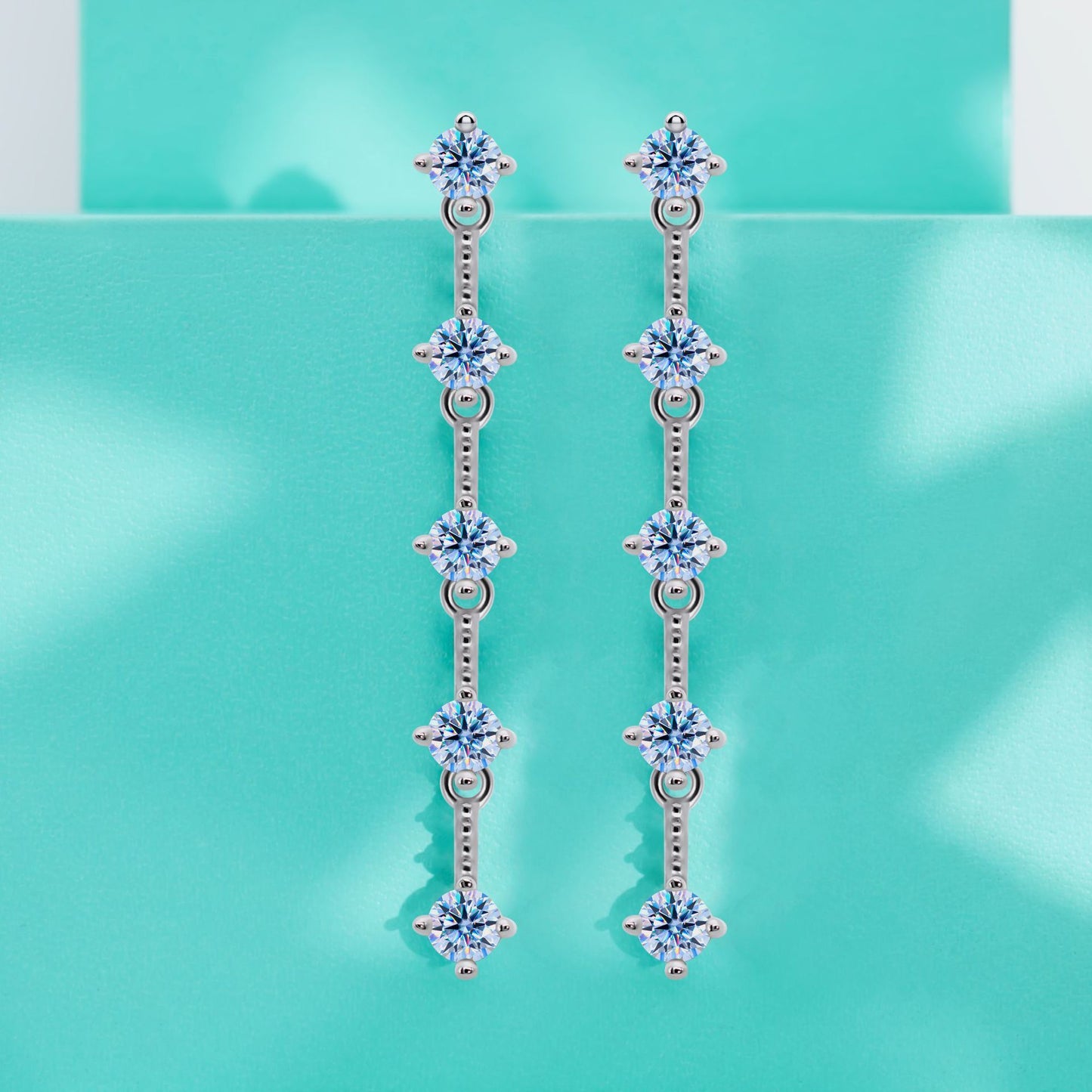 【#E19】925 Sterling Silver Moissanite Earrings