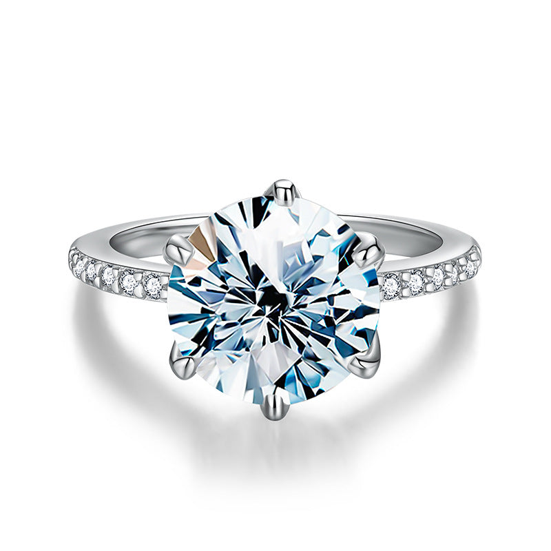 【#R37】(amazing 5ct) 925 Sterling Silver Moissanite Rings