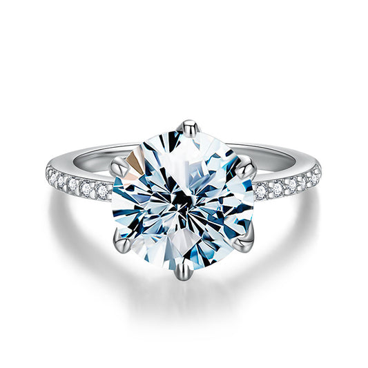 【#R37】(amazing 5ct) 925 Sterling Silver Moissanite Rings