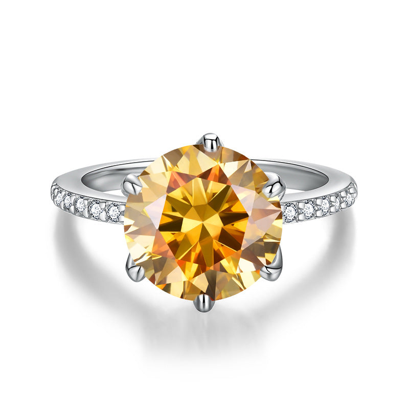 【#R37】(amazing 5ct) 925 Sterling Silver Moissanite Rings