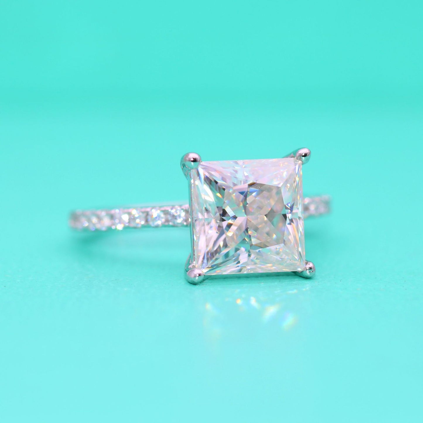 【#R39】 （princess）925 Sterling Silver Moissanite Rings