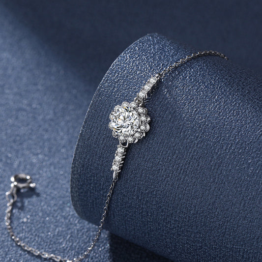 【#B06 Flower】925 Sterling Silver Moissanite Bracelets(buy 1 get 2)