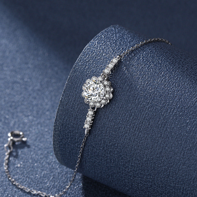 【PartyQueen-Bracelet Collections】925 Sterling Silver Moissanite Bracelets(buy 1 get 3 more freebies: Ring+Jewelry case+Silver Polishing cloth)