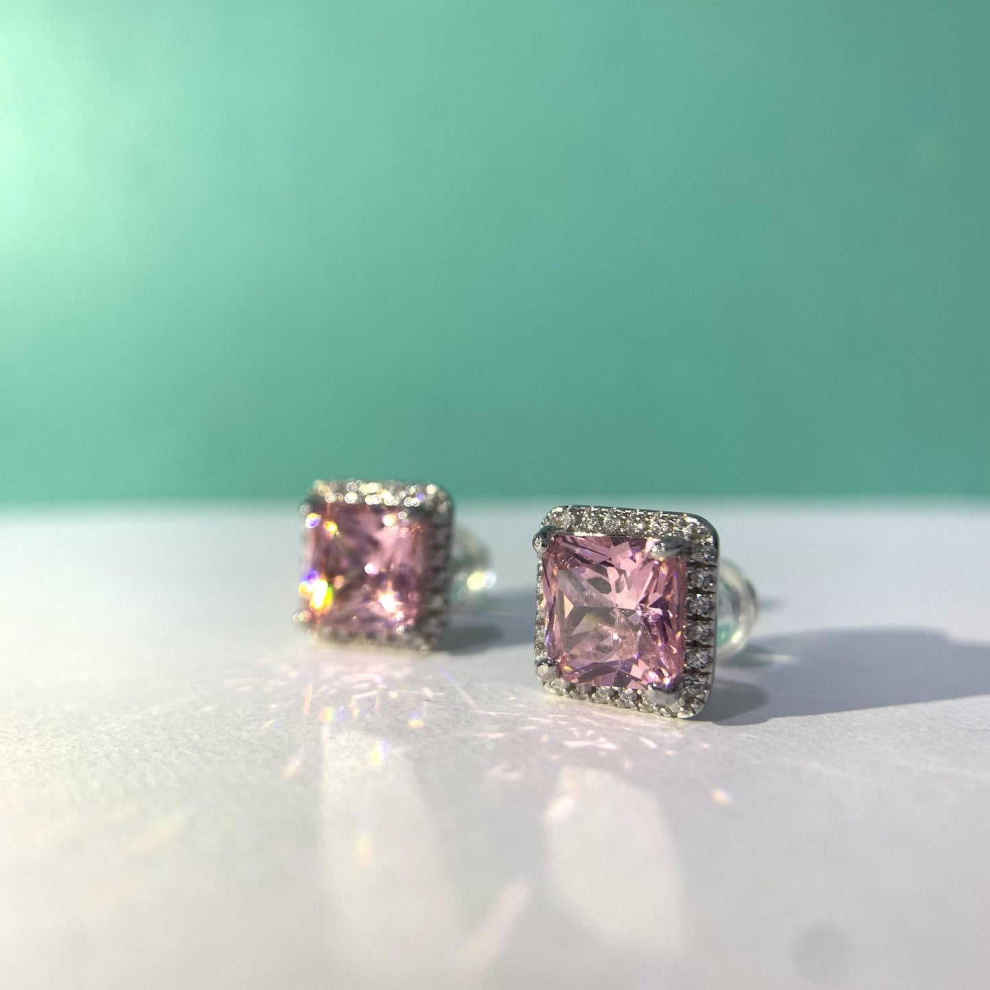 【#N05 NEW SET】925 Sterling Silver ZIRCON Necklaces +ear STUDS