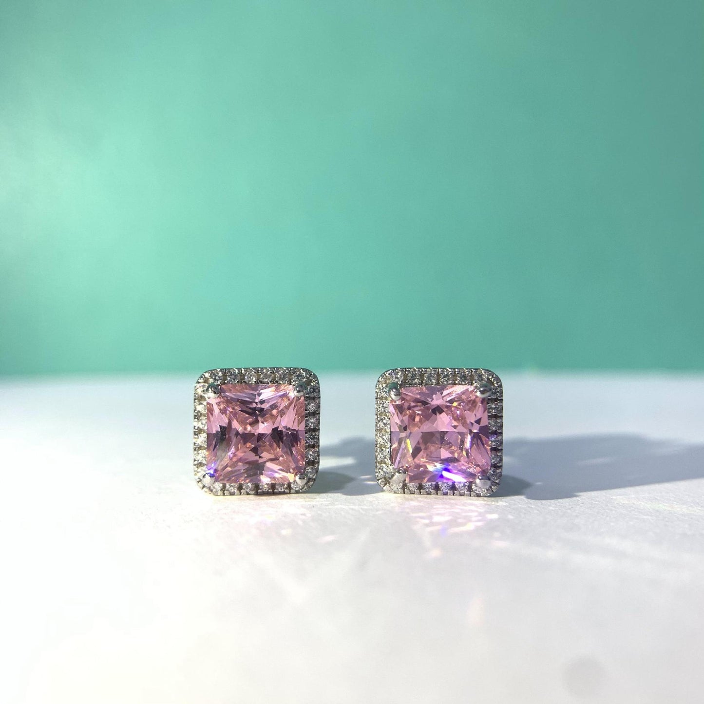 【#N05 NEW SET】925 Sterling Silver ZIRCON Necklaces +ear STUDS