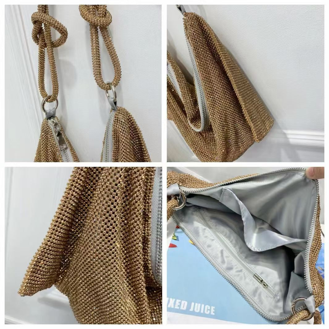 【#PQ04】Newest Fashionable crystal ladies shoulder bags
