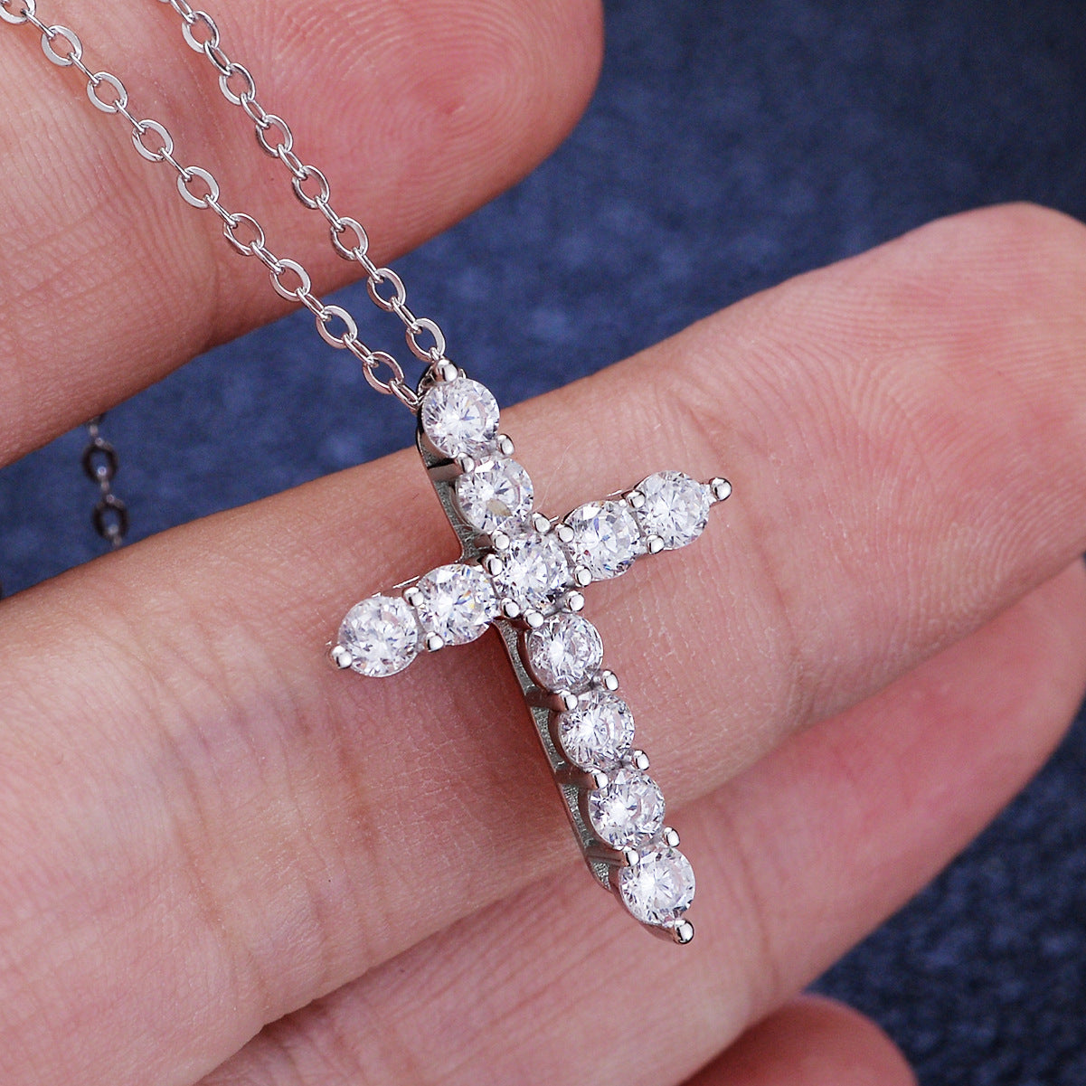【#N03/Blessing】925 Sterling Silver Moissanite Necklace