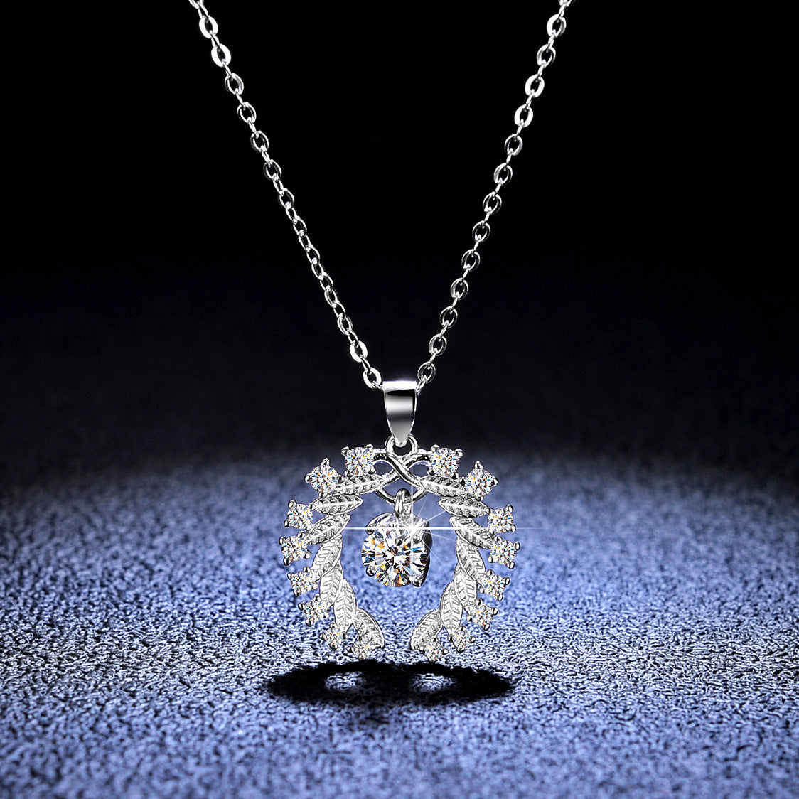 【#N02 Angel wings】925 Sterling Silver Moissanite Necklaces