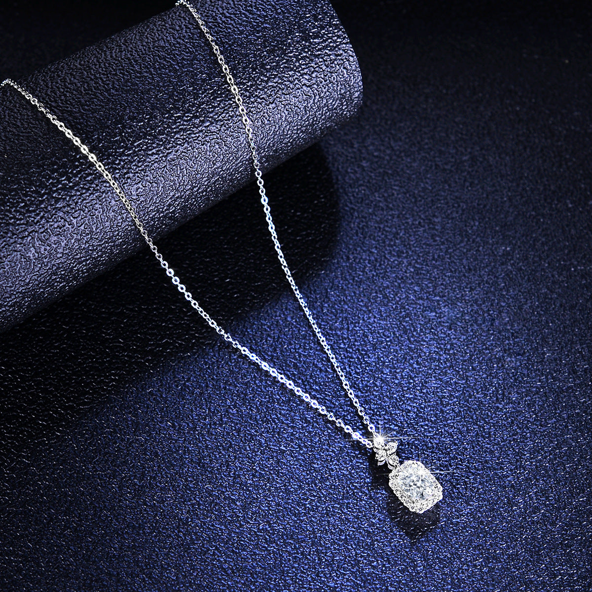 【PartyQueen-Necklace Collections】925 Sterling Silver Moissanite Necklaces(buy 1 get 3 more freebies: Ring+Jewelry case+Silver Polishing cloth)