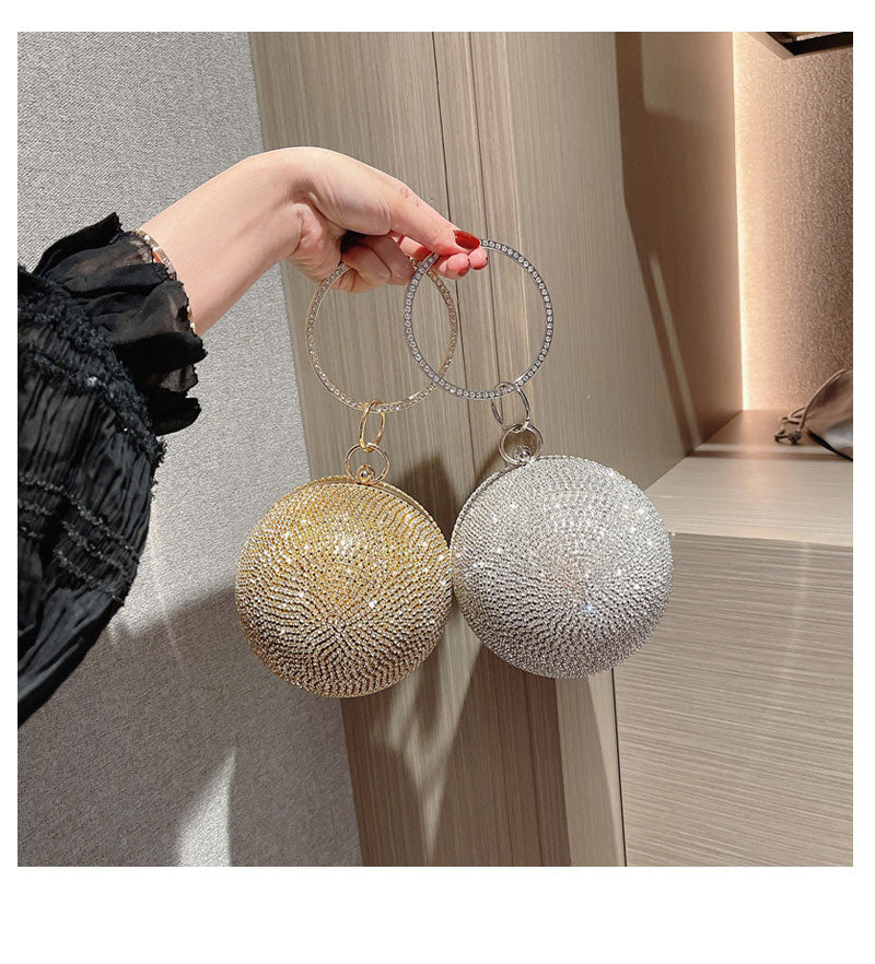 【#PQ03】Newest Fashionable crystal ladies hand bags