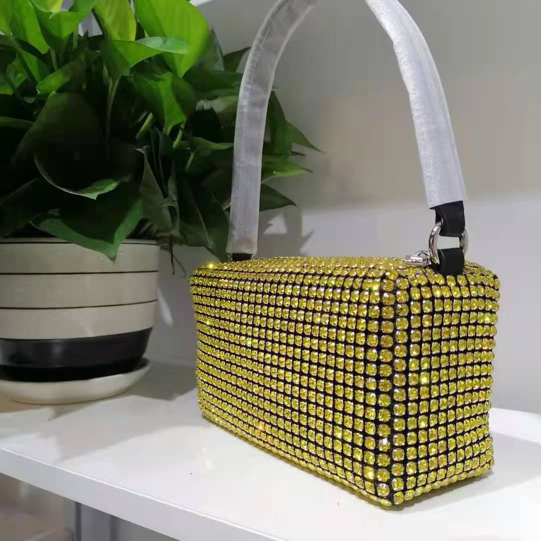 【#PQ05】Newest Fashionable crystal ladies handbags