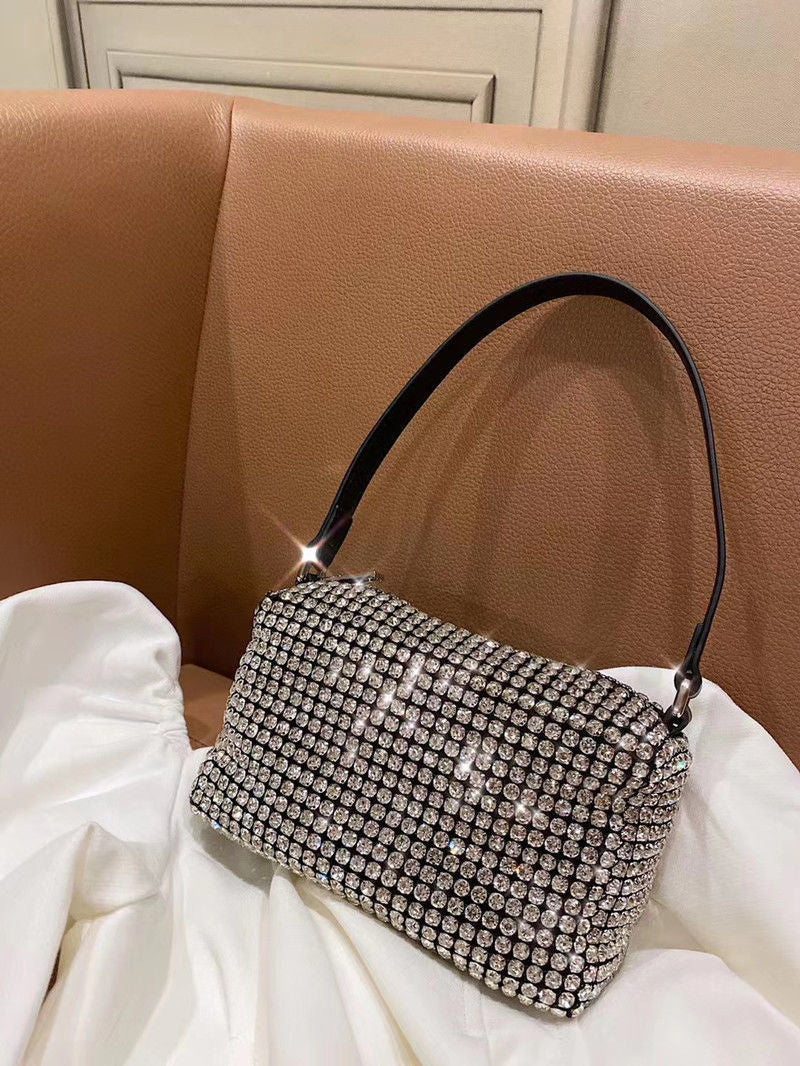 【#PQ05】Newest Fashionable crystal ladies handbags