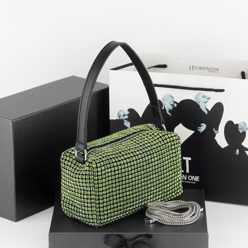 【#PQ05】Newest Fashionable crystal ladies handbags